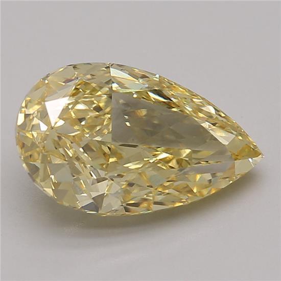 1.21 Ct. Fancy Intense Yellow Pear Lab Grown Diamond