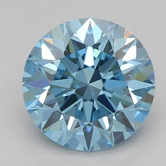 0.51 Ct. Fancy Vivid Blue Round Lab Grown Diamond
