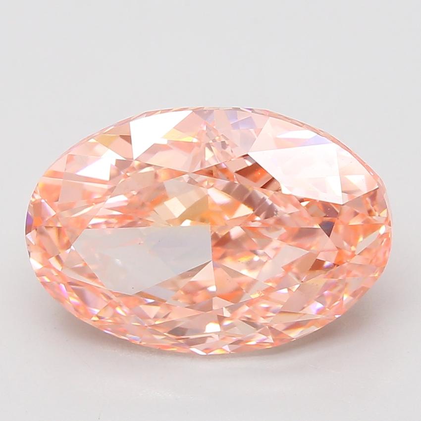 11.07 Ct. Fancy Vivid Pink Oval Lab Grown Diamond