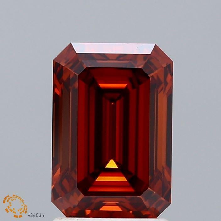 2.07 Ct. Fancy Deep Orange Emerald Lab Grown Diamond