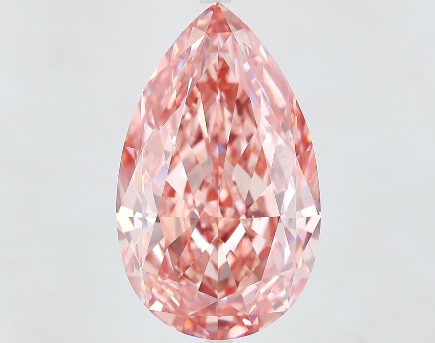 20.10 Ct. Fancy Vivid Pink Pear Lab Grown Diamond