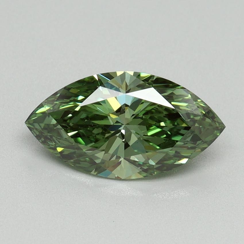 1.50 Ct. Fancy Vivid Green Marquise Lab Grown Diamond