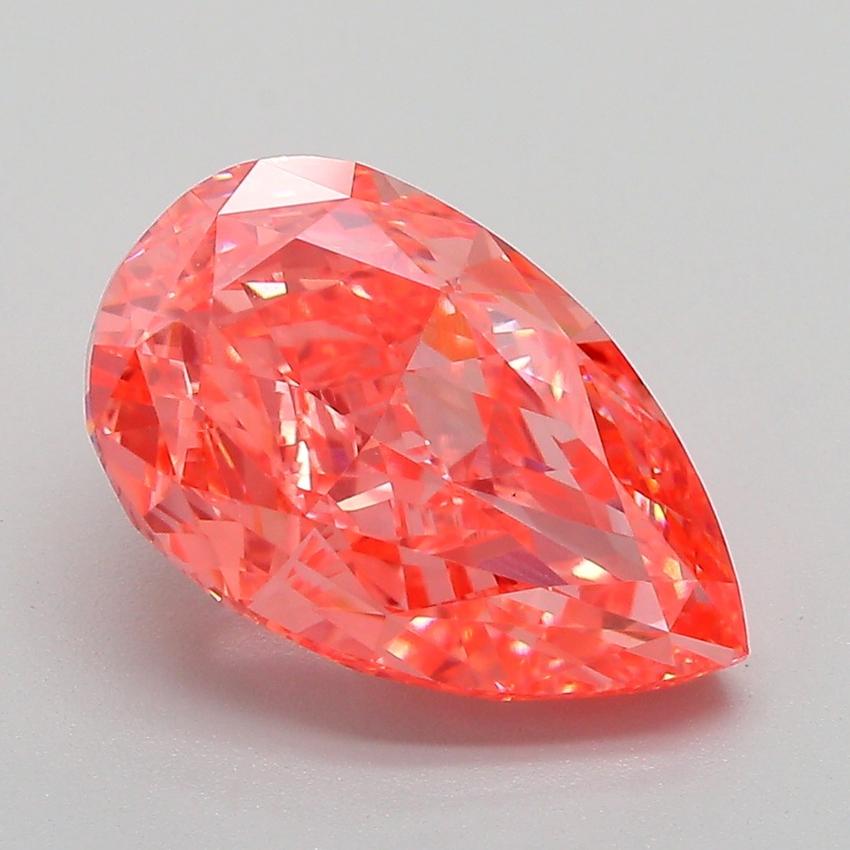 4.16 Ct. Fancy Vivid Pink Pear Lab Grown Diamond