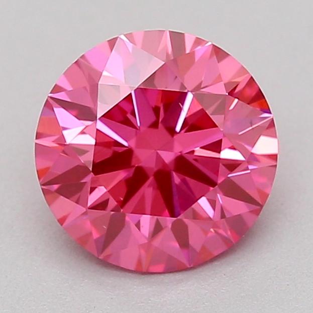 0.69 Ct. Fancy Vivid  Pink Round Lab Grown Diamond