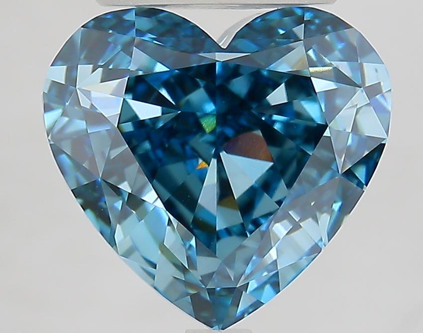 5.45 Ct. Fancy Vivid Blue Heart Lab Grown Diamond