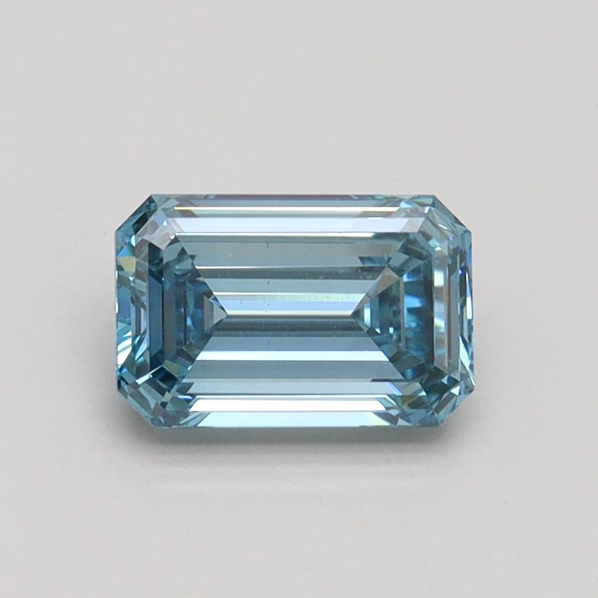 0.99 Ct. Fancy Intense Greenish Blue Emerald Lab Grown Diamond