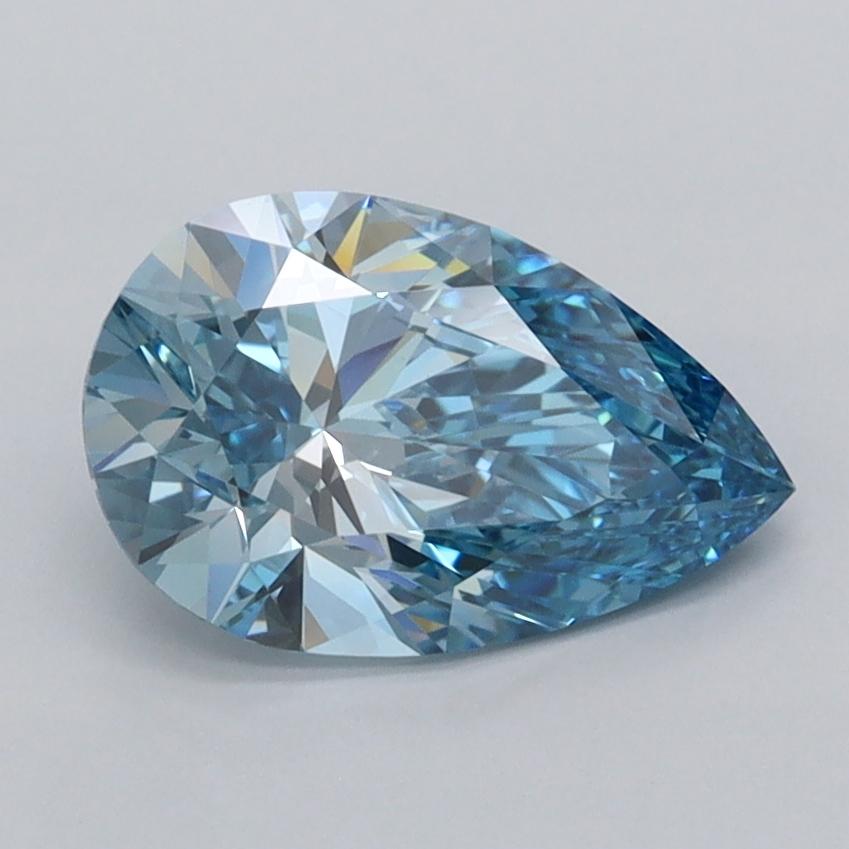 1.55 Ct. Fancy Vivid  Blue Pear Lab Grown Diamond