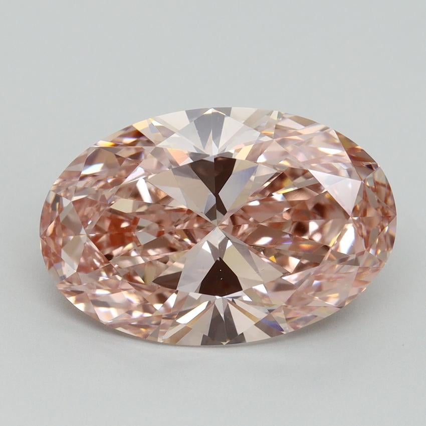 6.03 Ct. Fancy Vivid Pink Oval Lab Grown Diamond