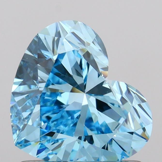 1.01 Ct. Fancy Vivid Blue Heart Lab Grown Diamond