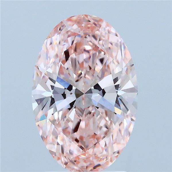 2.51 Ct. Fancy Vivid Pink Oval Lab Grown Diamond