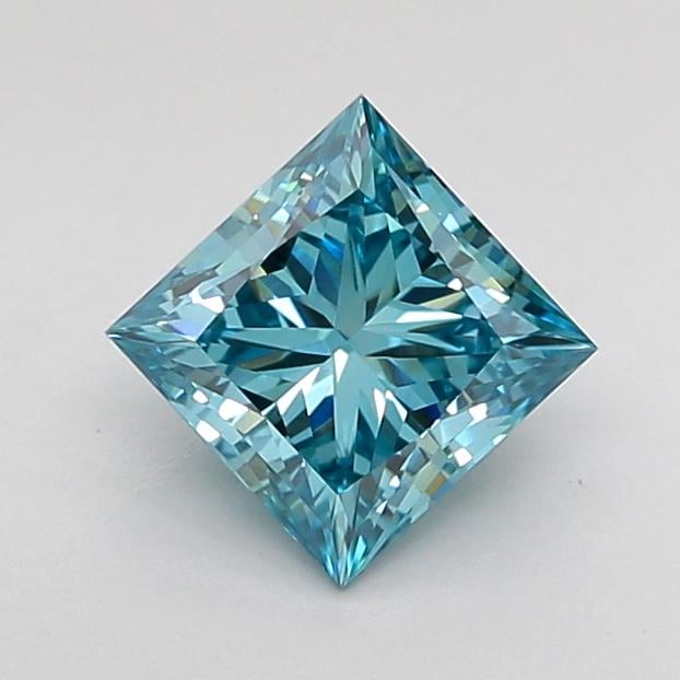 0.99 Ct. Fancy Vivid Blue Princess Lab Grown Diamond