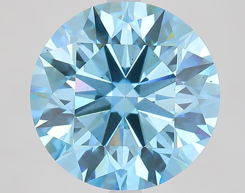 6.38 Ct. Fancy Blue Round Lab Grown Diamond