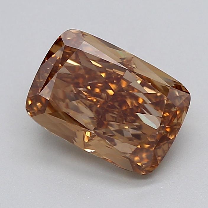 2.00 Ct. Light  Brown Cushion Lab Grown Diamond