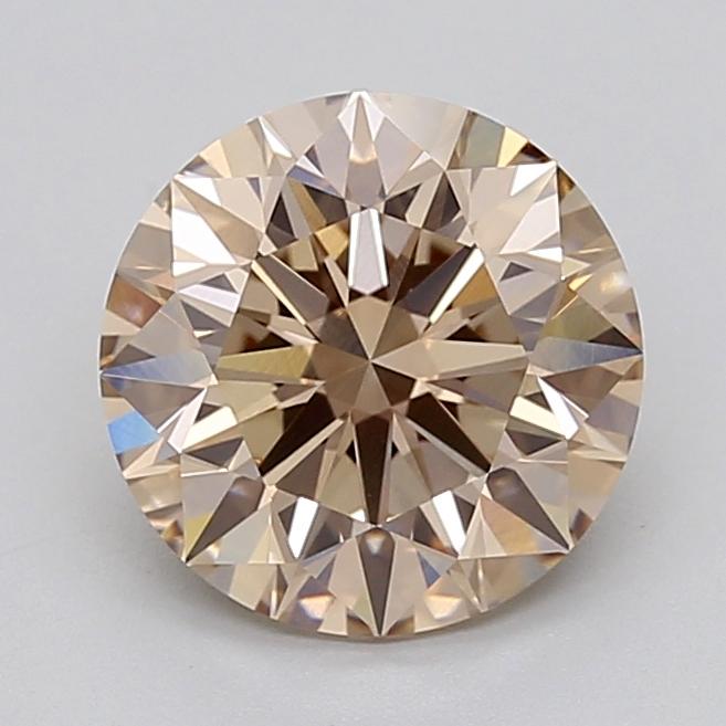3.04 Ct. Light  Brown Round Lab Grown Diamond