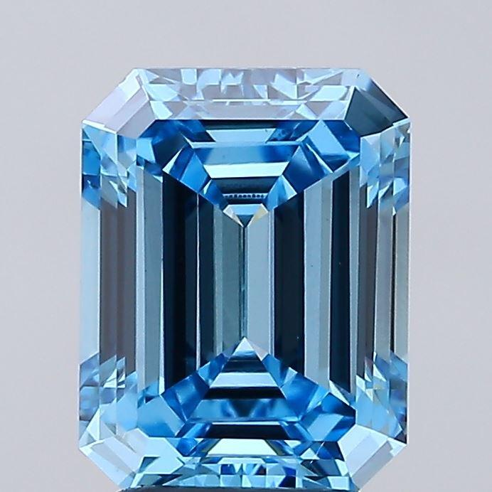 2.55 Ct. Fancy Vivid Blue Emerald Lab Grown Diamond