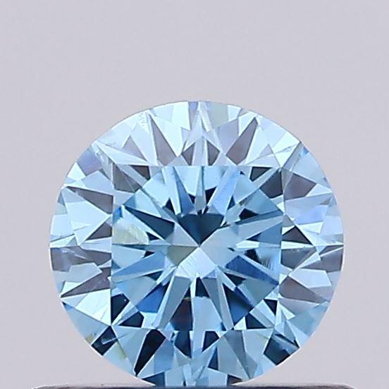 0.46 Ct. Fancy Vivid Blue Round Lab Grown Diamond