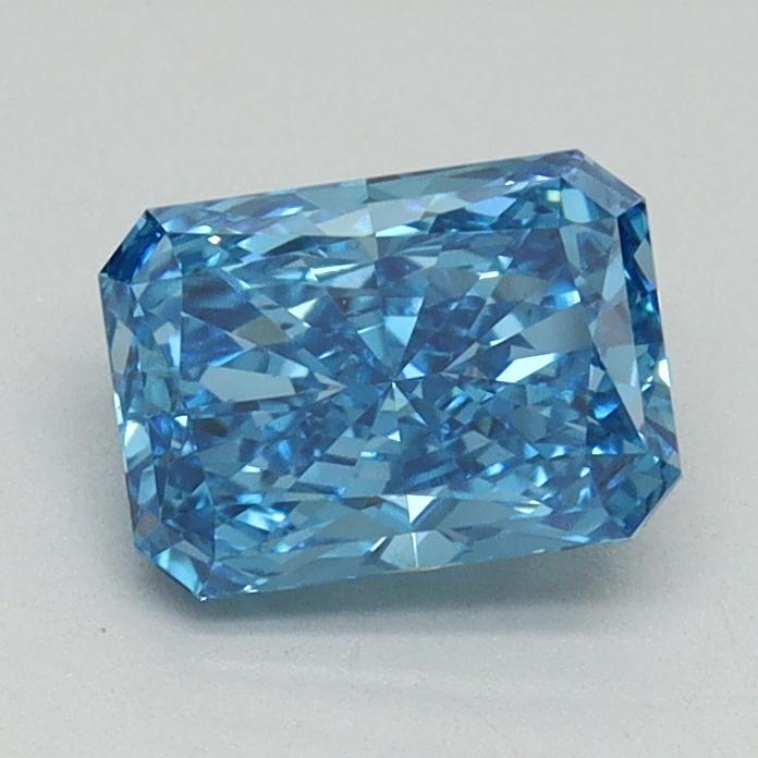 1.07 Ct. Fancy Vivid Malibu Blue Radiant Lab Grown Diamond