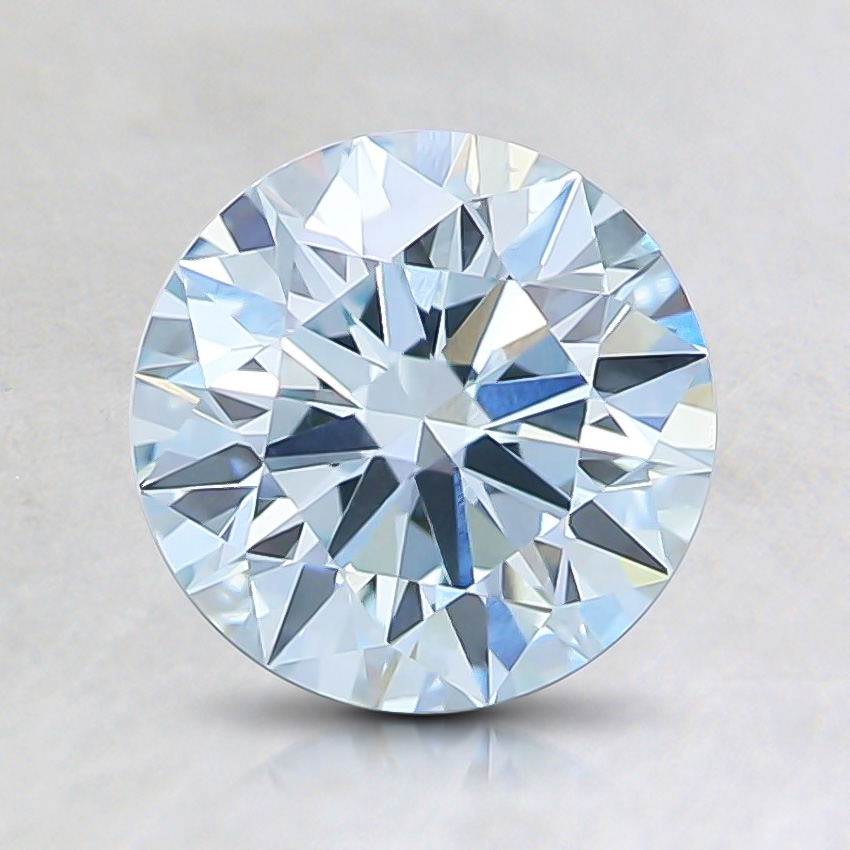 0.75 Ct. Fancy Greenish Blue Round Lab Grown Diamond