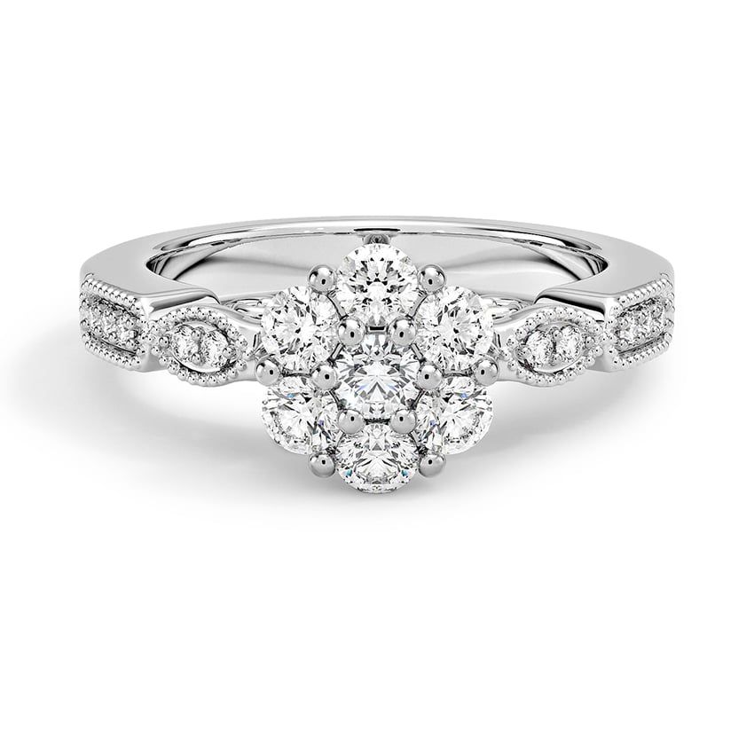 Custom Vintage-Inspired Hand-Carved Diamond Ring