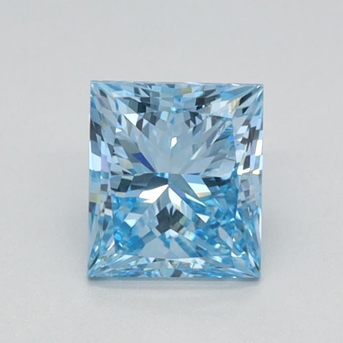 0.70 Ct. Fancy Vivid Blue Princess Lab Grown Diamond