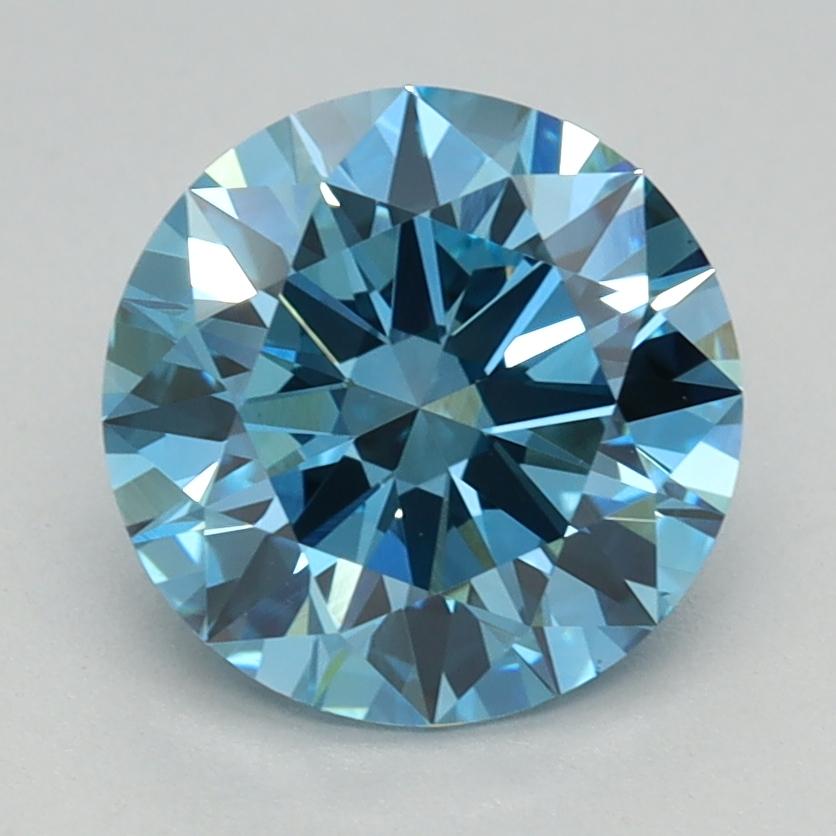 1.63 Ct. Fancy Vivid Blue Round Lab Grown Diamond