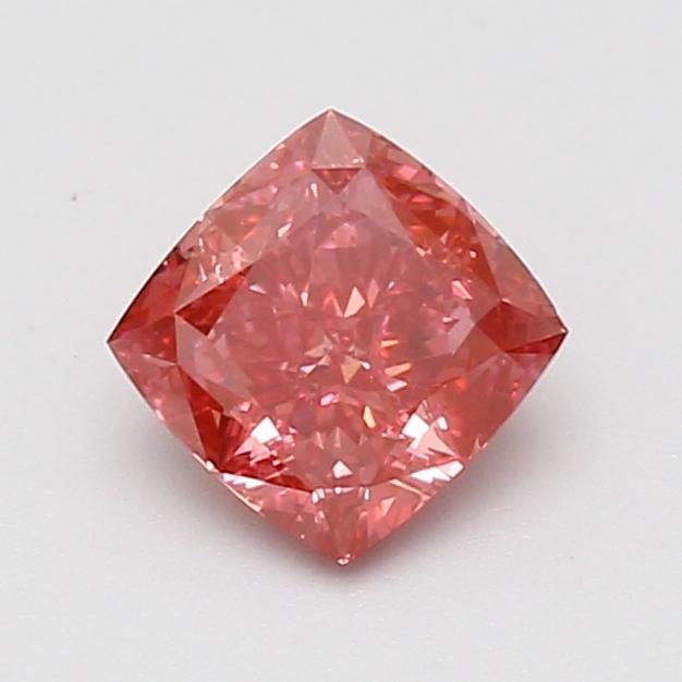 1.09 Ct. Fancy Vivid Pink Cushion Lab Grown Diamond