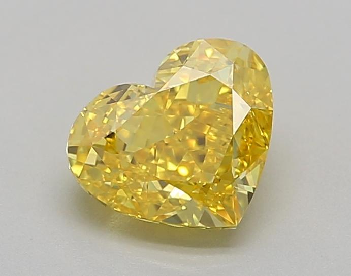 1.03 Ct. Fancy Vivid Yellow Heart Lab Grown Diamond