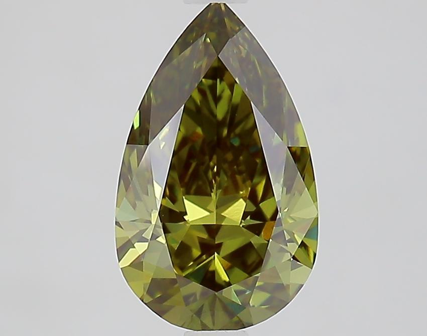 1.87 Ct. Fancy Vivid Green Pear Lab Grown Diamond