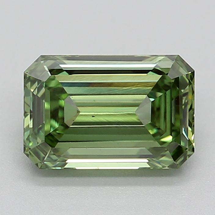 0.90 Ct. Fancy Vivid Green Emerald Lab Grown Diamond