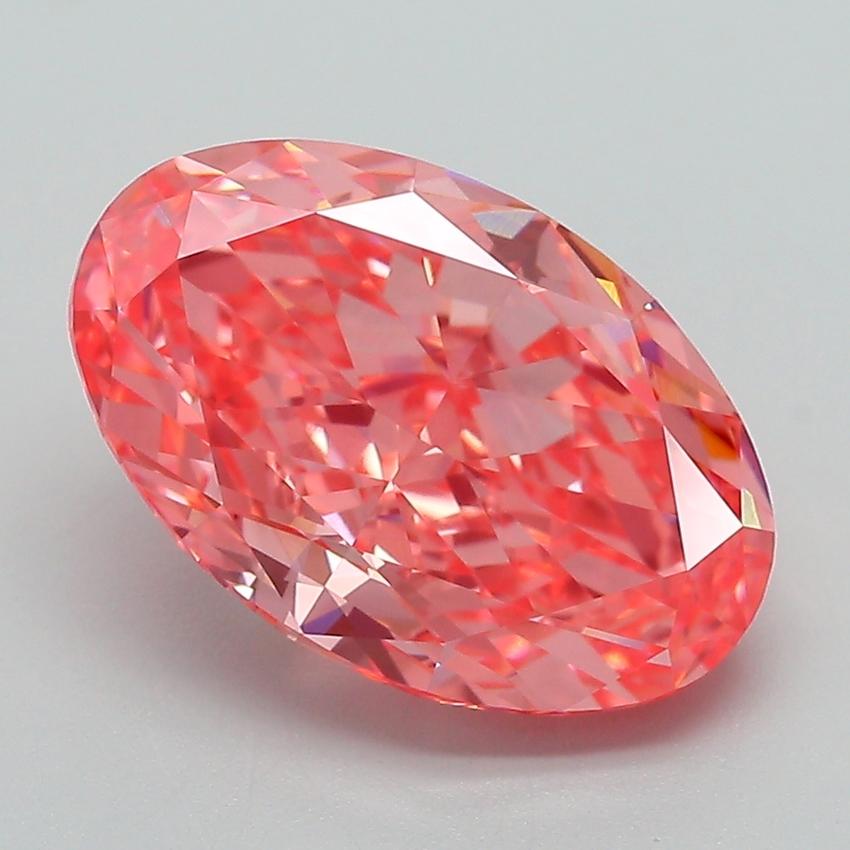 4.18 Ct. Fancy Vivid Pink Oval Lab Grown Diamond