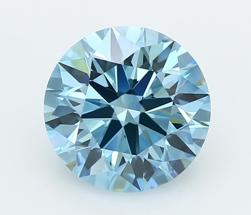 2.69 Ct. Fancy Vivid  Blue Round Lab Grown Diamond