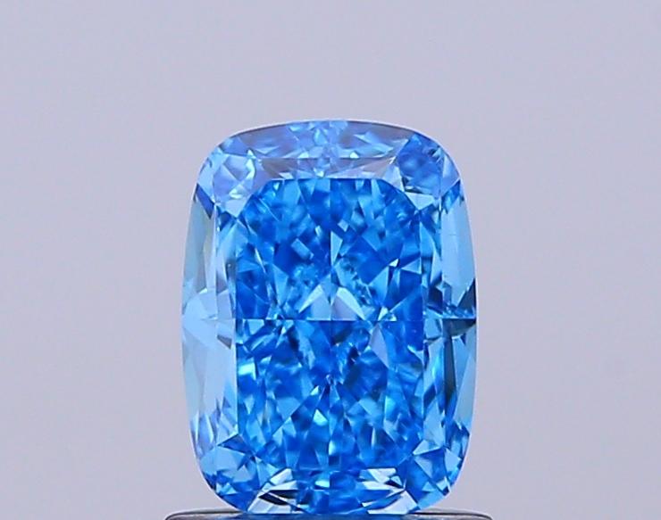 1.25 Ct. Fancy Vivid Blue Cushion Lab Grown Diamond