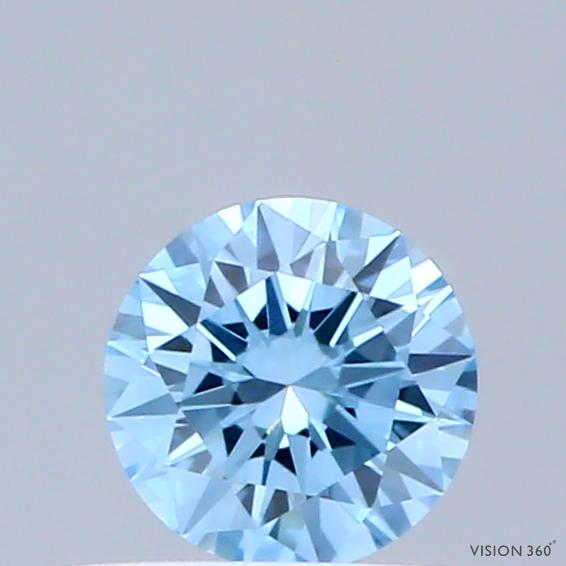 0.31 Ct. Fancy Vivid Blue Round Lab Grown Diamond