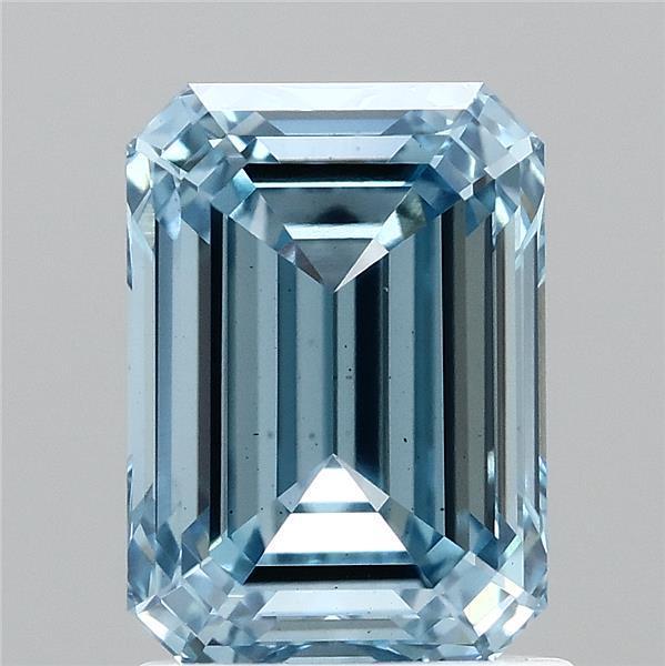 1.77 Ct. Fancy Vivid Blue Emerald Lab Grown Diamond