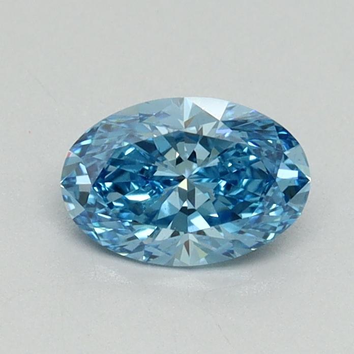 0.58 Ct. Fancy Vivid Blue Oval Lab Grown Diamond