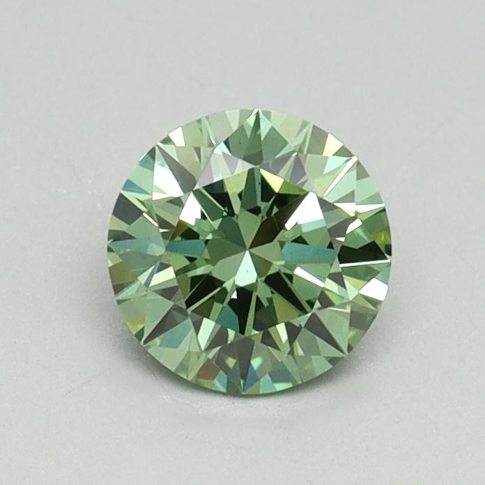 0.62 Ct. Fancy Vivid Green Round Lab Grown Diamond