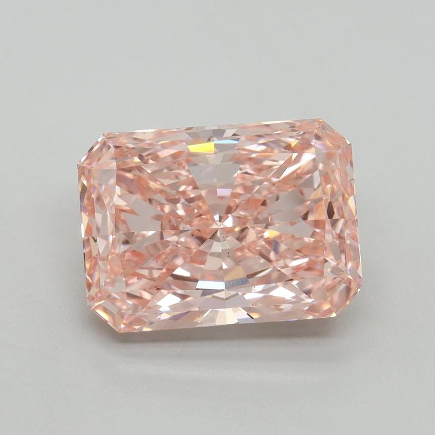 5.07 Ct. Fancy Vivid Pink Radiant Lab Grown Diamond