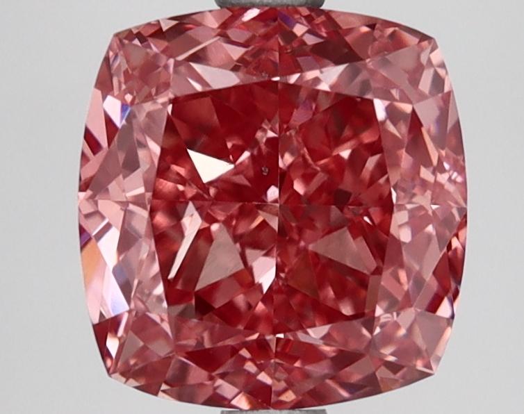 3.00 Ct. Fancy Vivid Pink Cushion Lab Grown Diamond