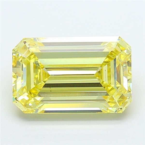 6.15 Ct. Fancy  Yellow Emerald Lab Grown Diamond