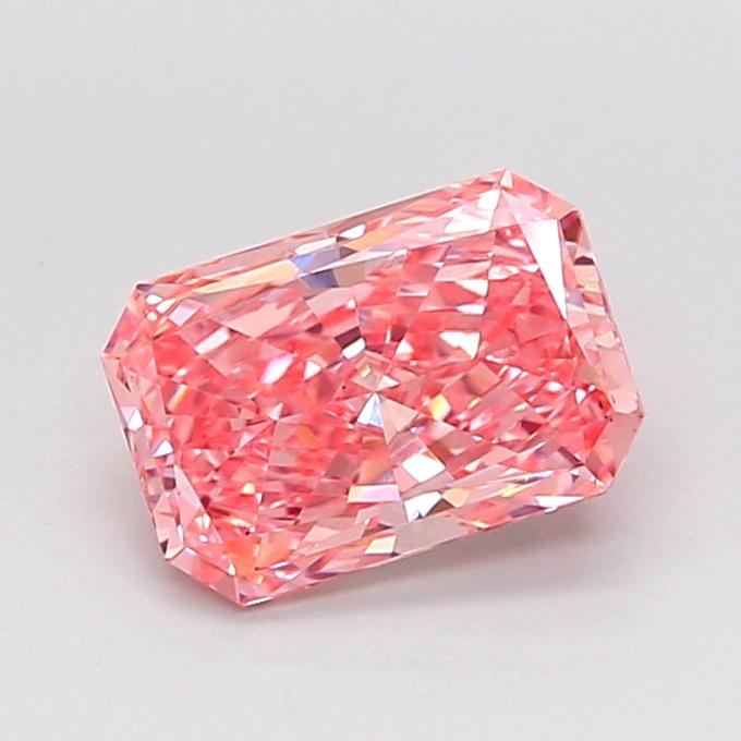 1.11 Ct. Fancy Vivid Pink Radiant Lab Grown Diamond