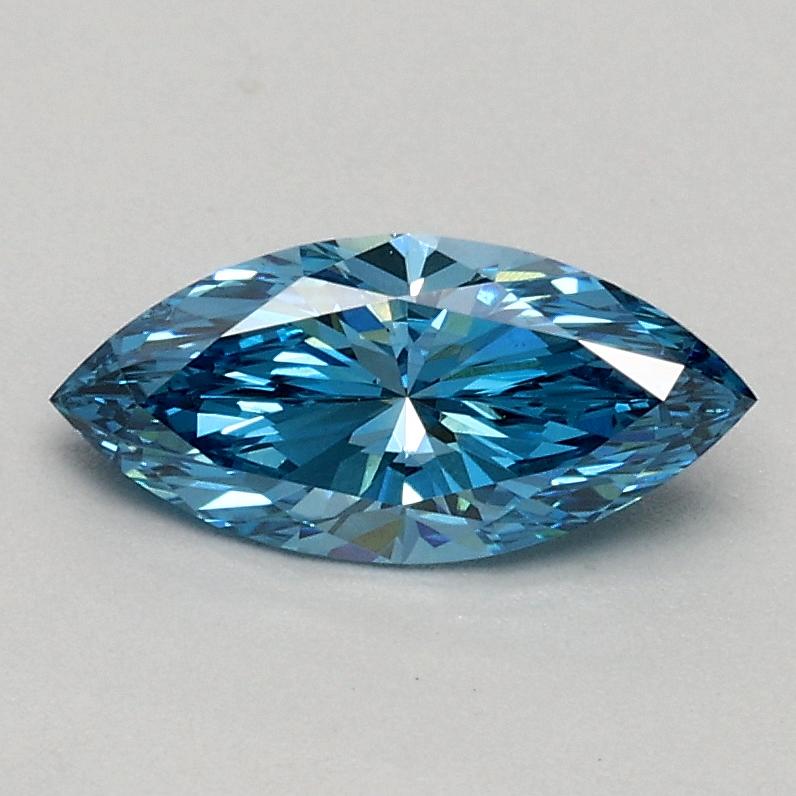 0.53 Ct. Fancy Vivid Blue Marquise Lab Grown Diamond