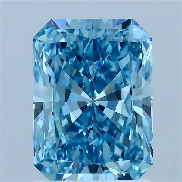 1.70 Ct. Fancy Vivid Blue Radiant Lab Grown Diamond