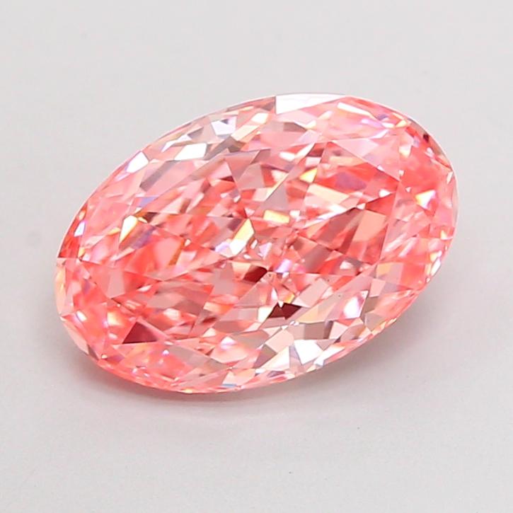 2.69 Ct. Fancy Vivid Pink Oval Lab Grown Diamond
