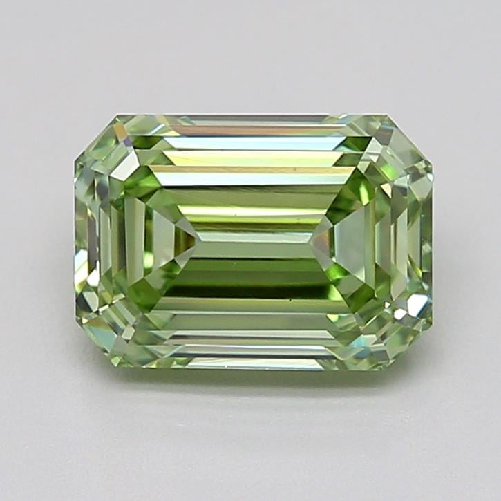 1.55 Ct. Fancy Vivid  Green Emerald Lab Grown Diamond