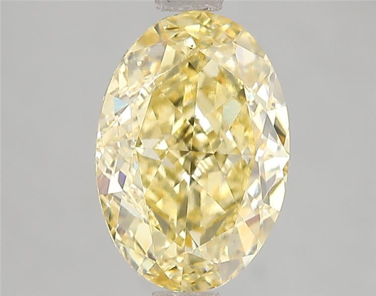 3.09 Ct. Fancy Intense Yellow Oval Lab Grown Diamond