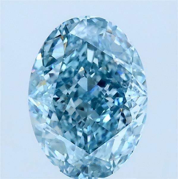 2.03 Ct. Fancy Vivid Blue Oval Lab Grown Diamond
