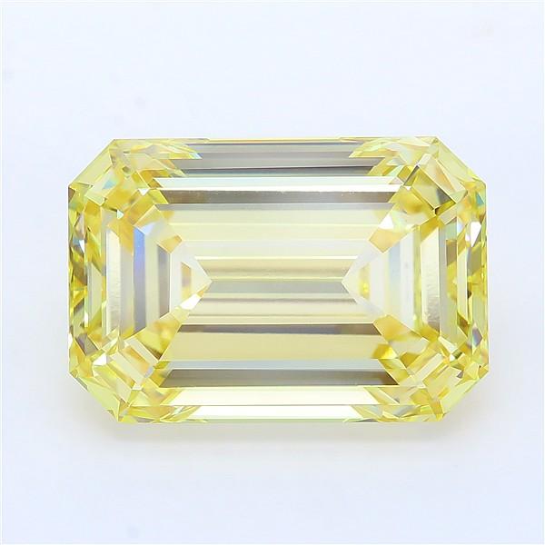 16.22 Ct. Fancy Yellow Emerald Lab Grown Diamond