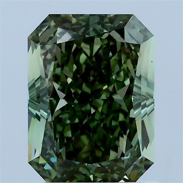 1.93 Ct. Fancy Vivid Green Radiant Lab Grown Diamond