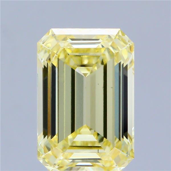 3.09 Ct. Fancy Yellow Emerald Lab Grown Diamond