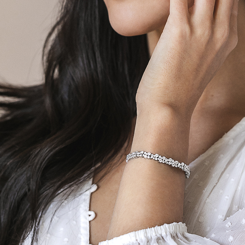 American Diamond Bangle - Bracelet for Women - Aura Crystal Bracelet by  Blingvine